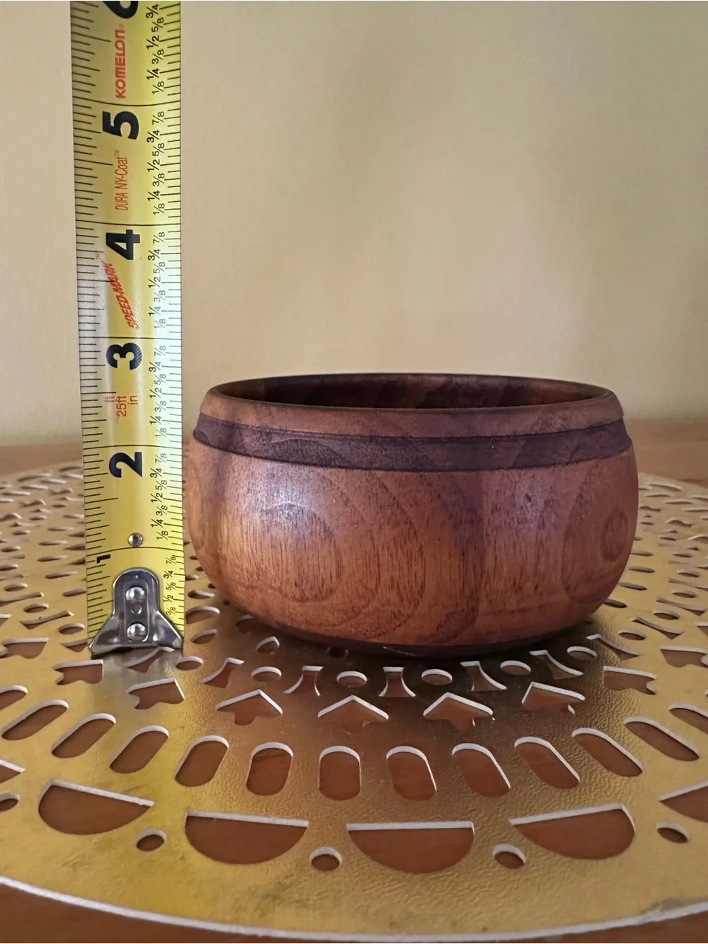 Handcrafted Wooden Bowl - Warm Brown